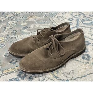 UGG TAN SUEDE OXFORD Dress SHOES Sheepskin Lining Mens 10